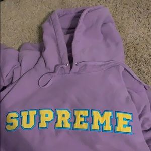 Supreme Cord Collegiate Hoodie Violet